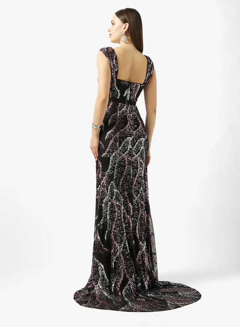 Ella Limited Edition Shimmer Evening Dress With Slit